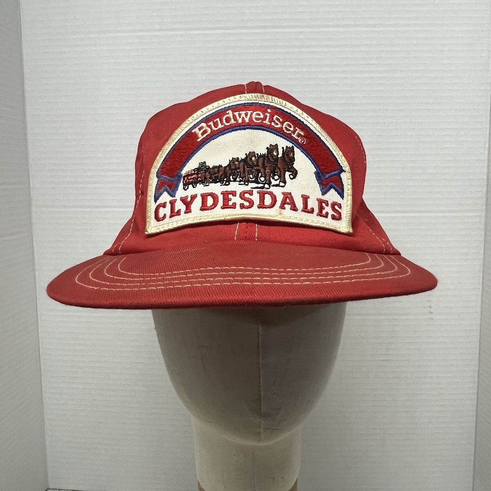 Vintage Budweiser Clydesdales Patch Snapback Hat (Made in USA)